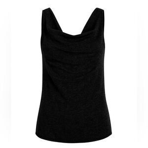 Cinq a Sept Karly 100% Cashmere Tank Top Womens M Black Cowl Neckline Pullover